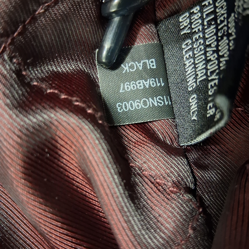 GUESS Men's L Black Double-Breasted Wool Coat - Picture 6 of 7